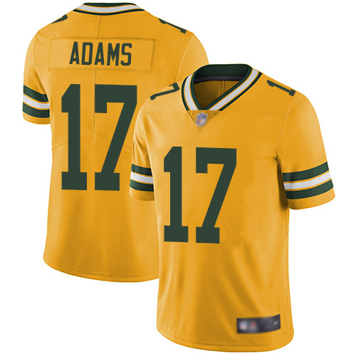 Green Bay Packers Limited Gold Men #17 Adams Davante Jersey Nike NFL Rush Vapor Untouchable->women nfl jersey->Women Jersey